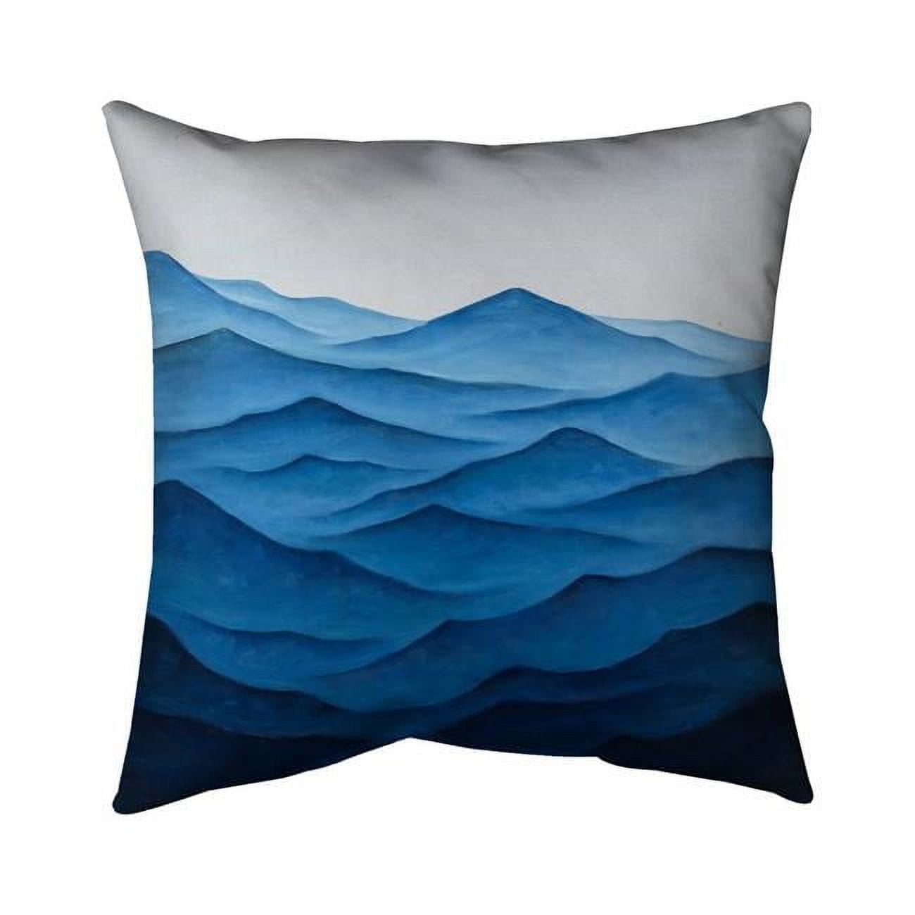 26 x 26 in. Dark Calm Ocean Waves-Double Sided Print Indoor Pillow