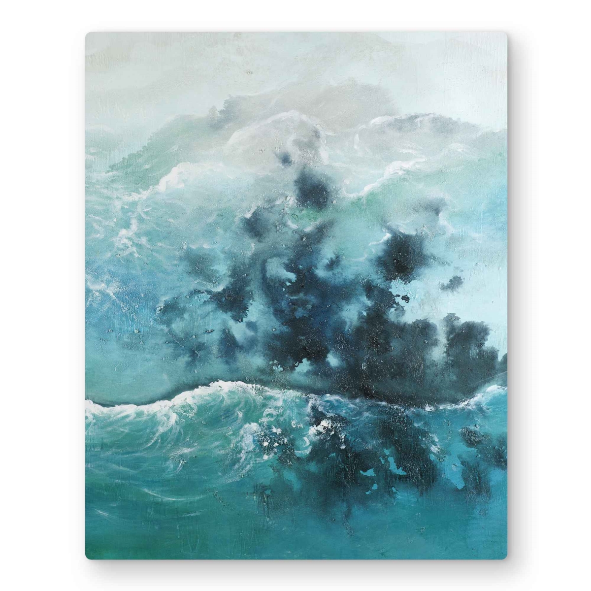 C1MP1620SPO17D 16 x 20 in. Seaside of the Caribbean Wall Art - Blue Livingroom Metal Print Decor