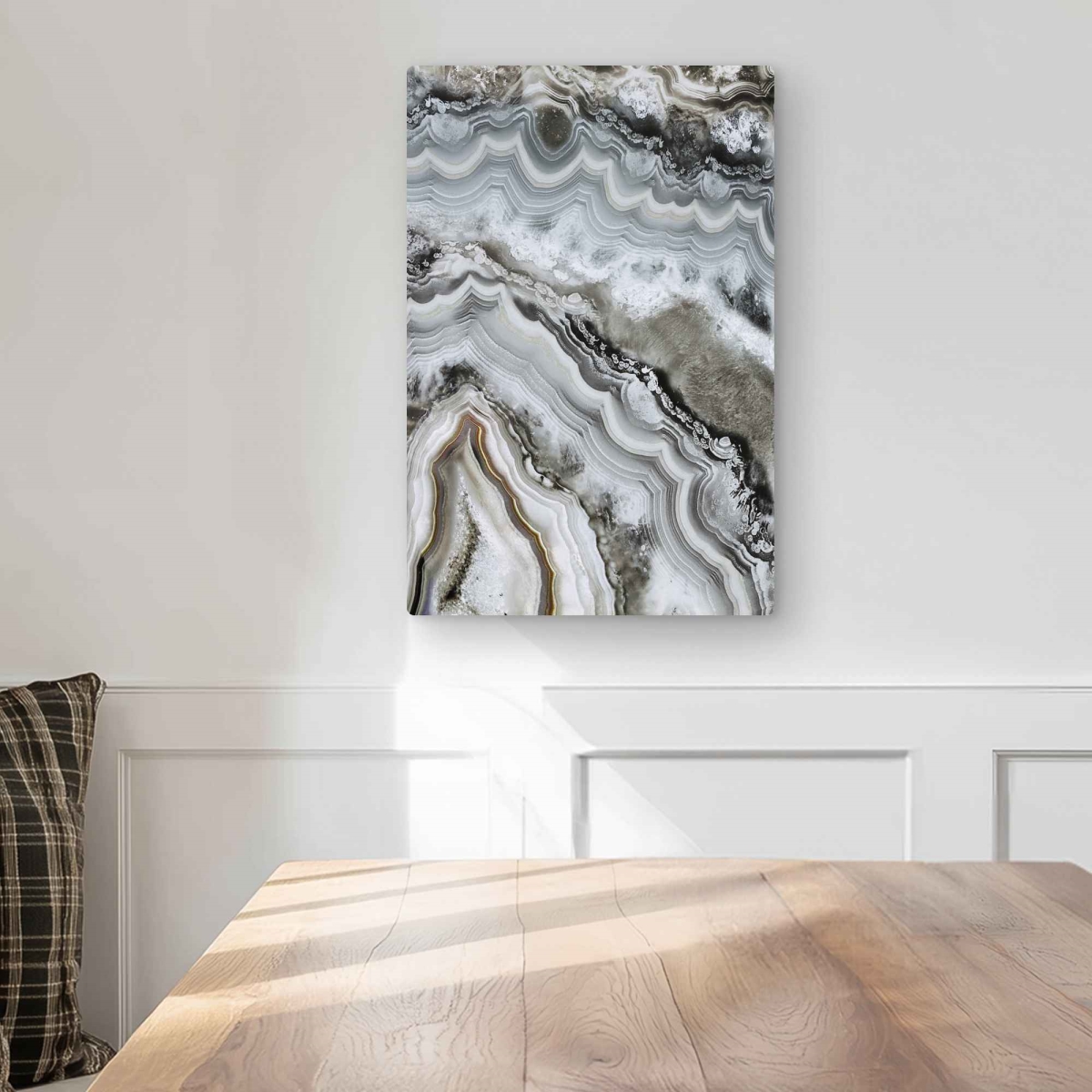 C1MP1218KF5D7E 12 x 18 in. Abstract Geode - Hyperrealist Metal Print Wall Art for Living Room