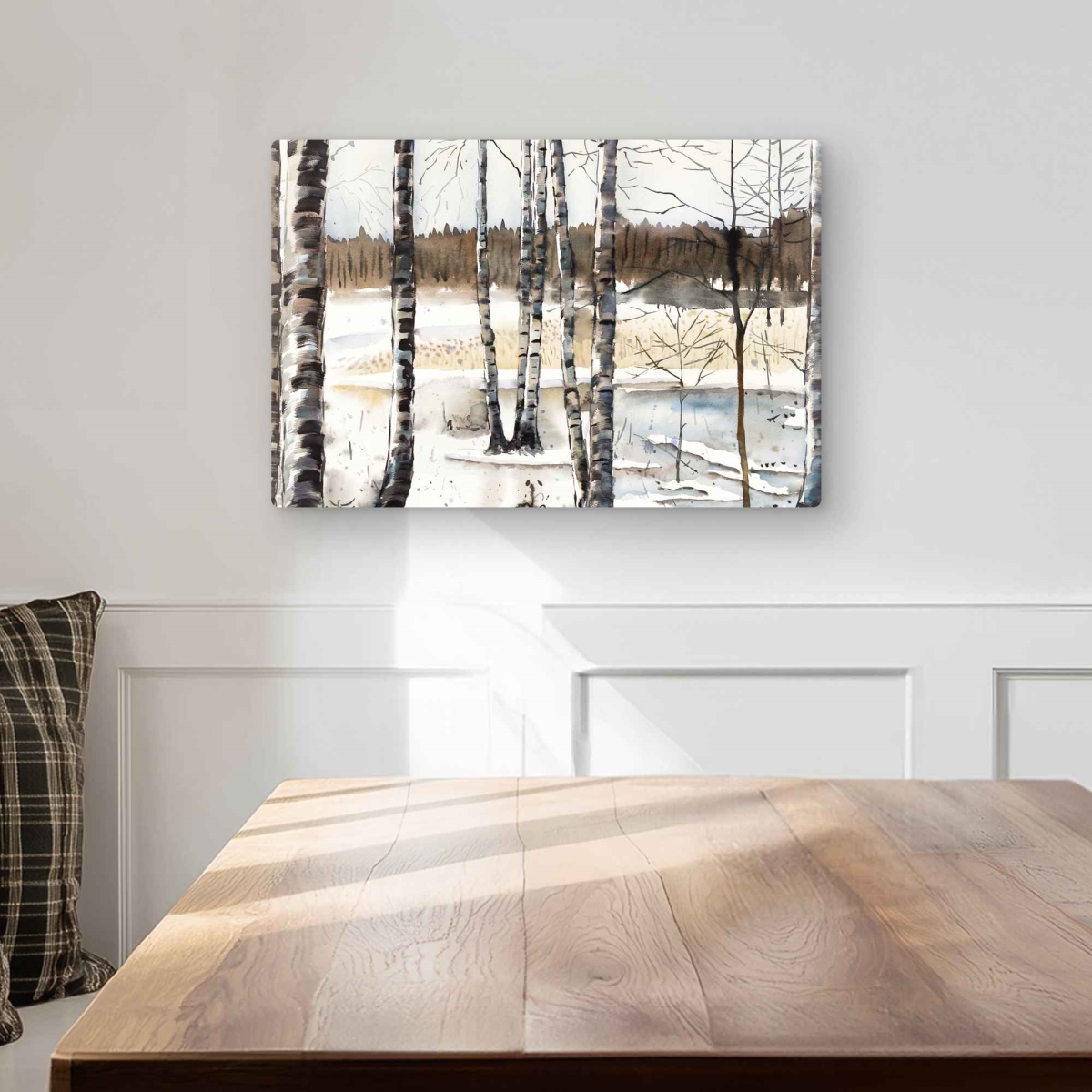 C1MP1218OYV35Q 12 x 18 in. Winter Swamp - Rustic Brown Metal Print Wall Art for Home Decor