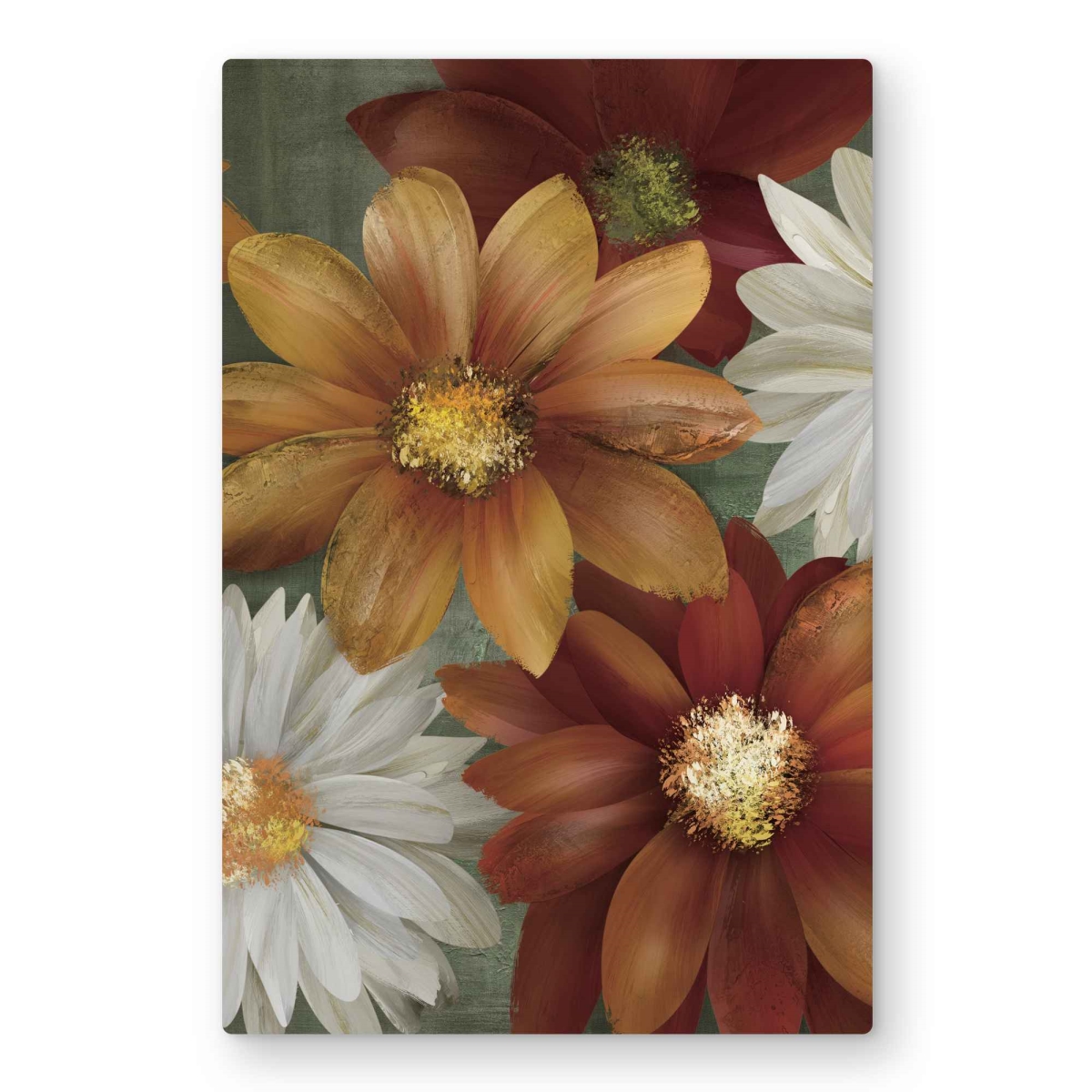 C1MP20303NO4LB 20 x 30 in. Fall Colors Flowers Wall Art - Office Contemporary Metal Print Decor