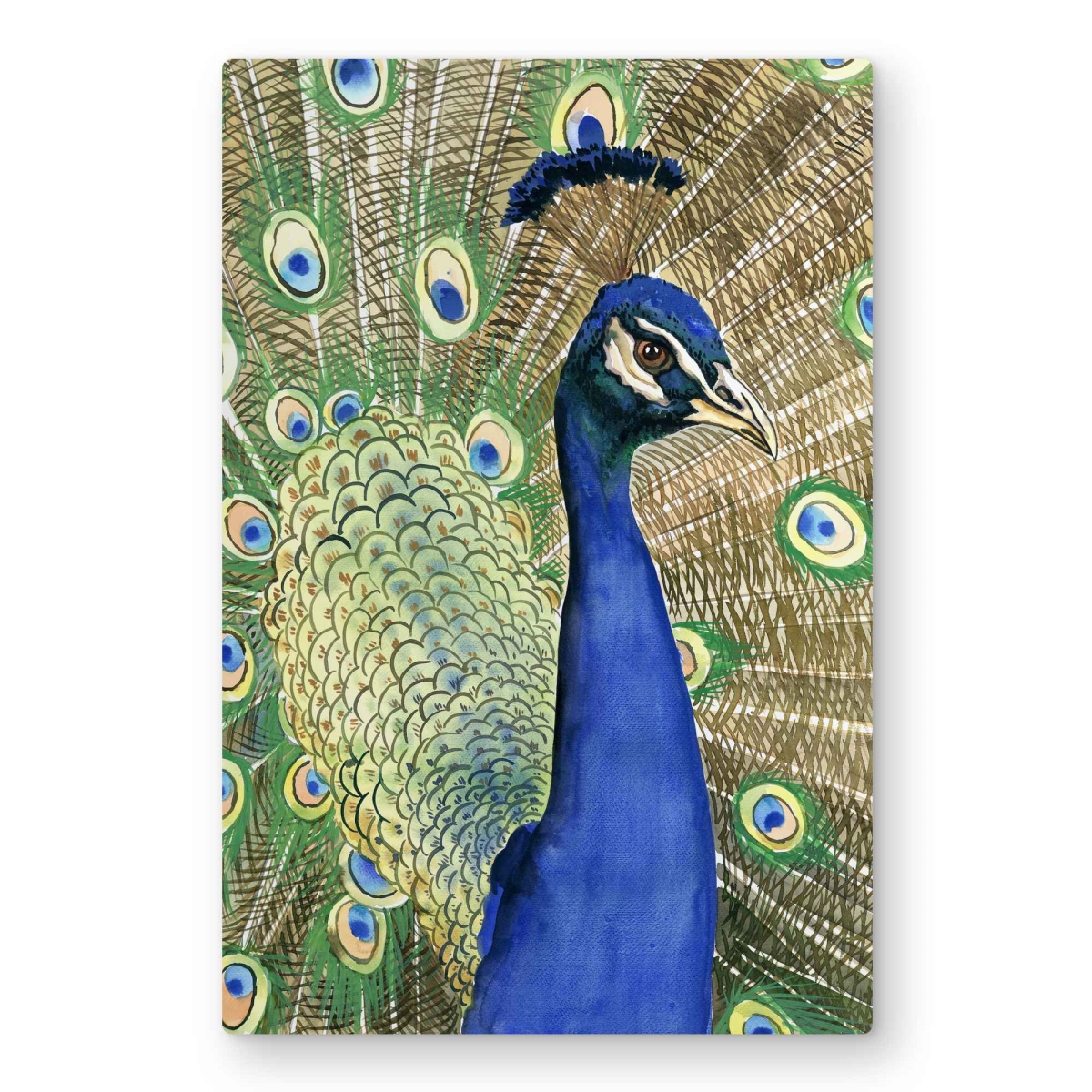 C1MP20304TDUJ1 20 x 30 in. Peacock - Green Bedroom Metal Print Wall Art - Unique Art