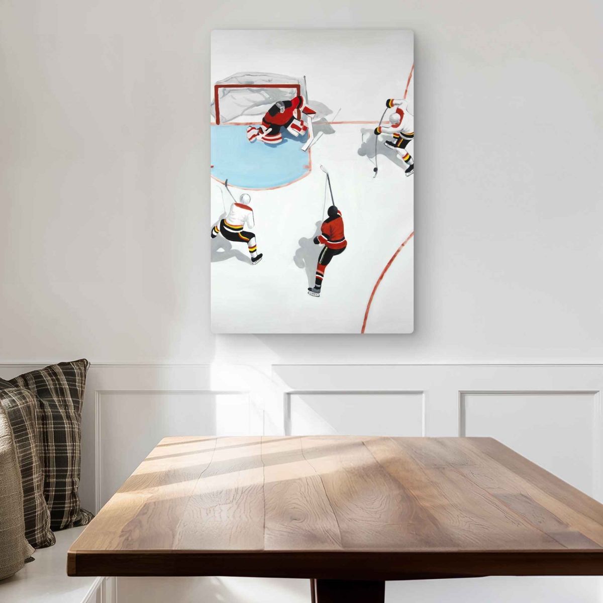 C1MP20302IKO2K 20 x 30 in. Eventful Hockey Game Metal Print Wall Art - Red Man Cave Decor