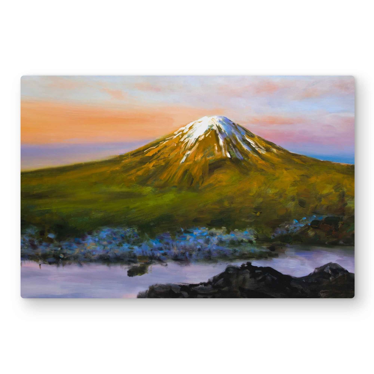 C1MP20302UNRZ9 20 x 30 in. Landscape Mount Fuji - Metal Print Wall Art for Home Office Decor