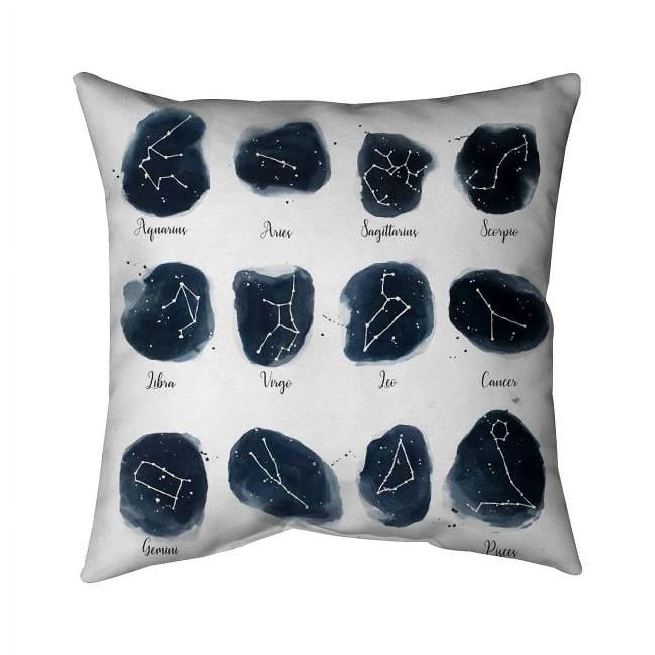 26 x 26 in. Constellations Zodiac Signs-Double Sided Print Indoor Pillow