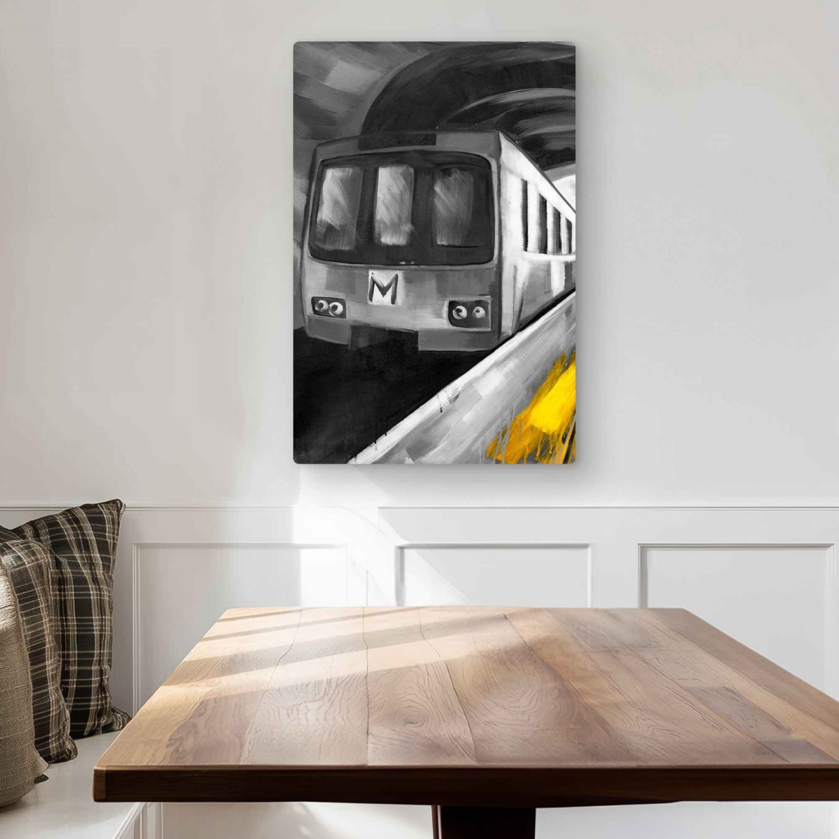 C1MP20305NBW8S Urban Life - Train Industrial Metal Print Wall Art for Home Decor - 20 x 30 in.