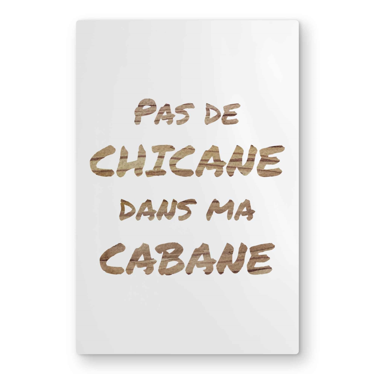 C1MP20309AHS0V 20 x 30 in. No Dispute In My House Wall Art - Best Sellers Brown Metal Print
