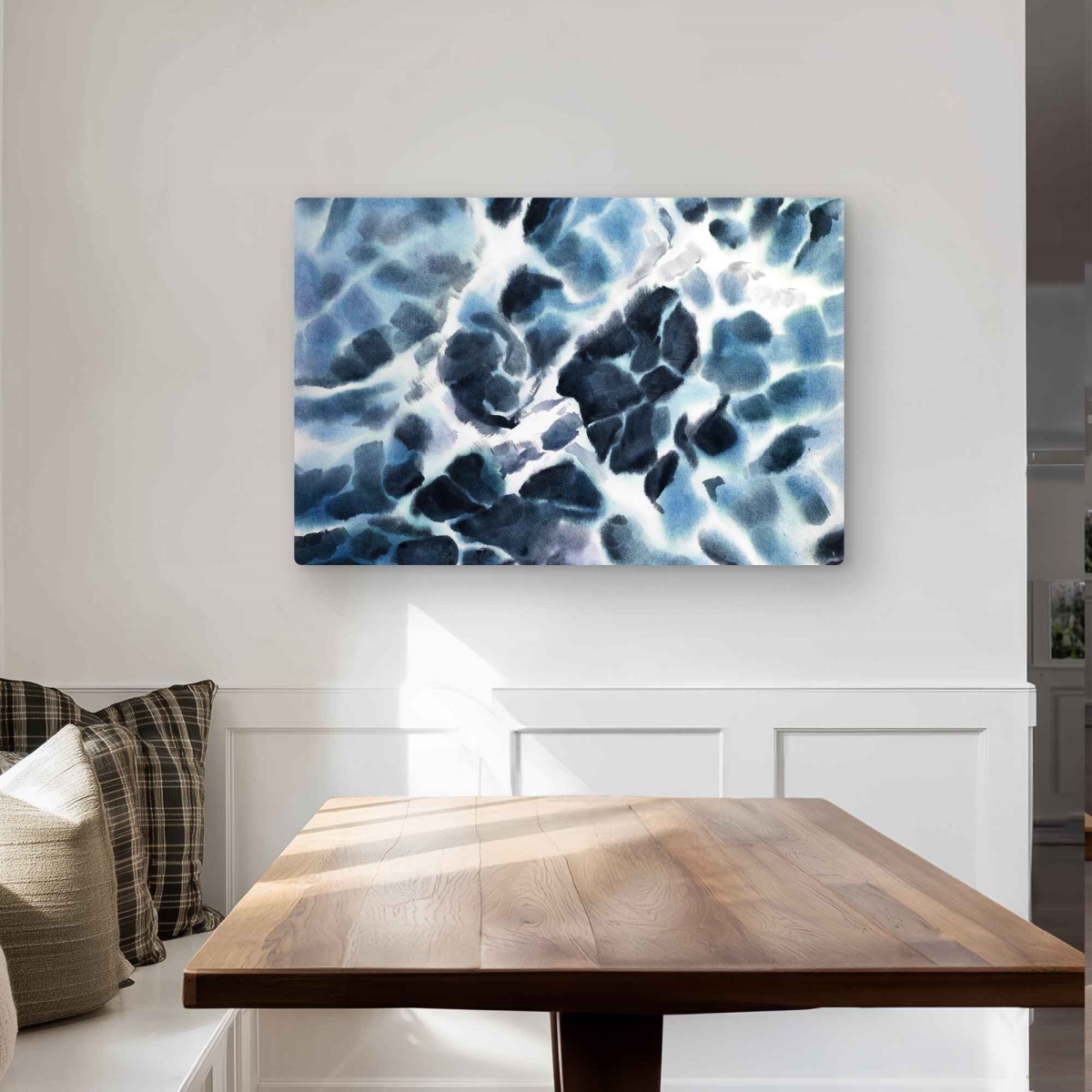 C1MP2436WVMUDY 24 x 36 in. Stormy Waves of the Sea Wall Art - Marine Classic Blue Metal Print