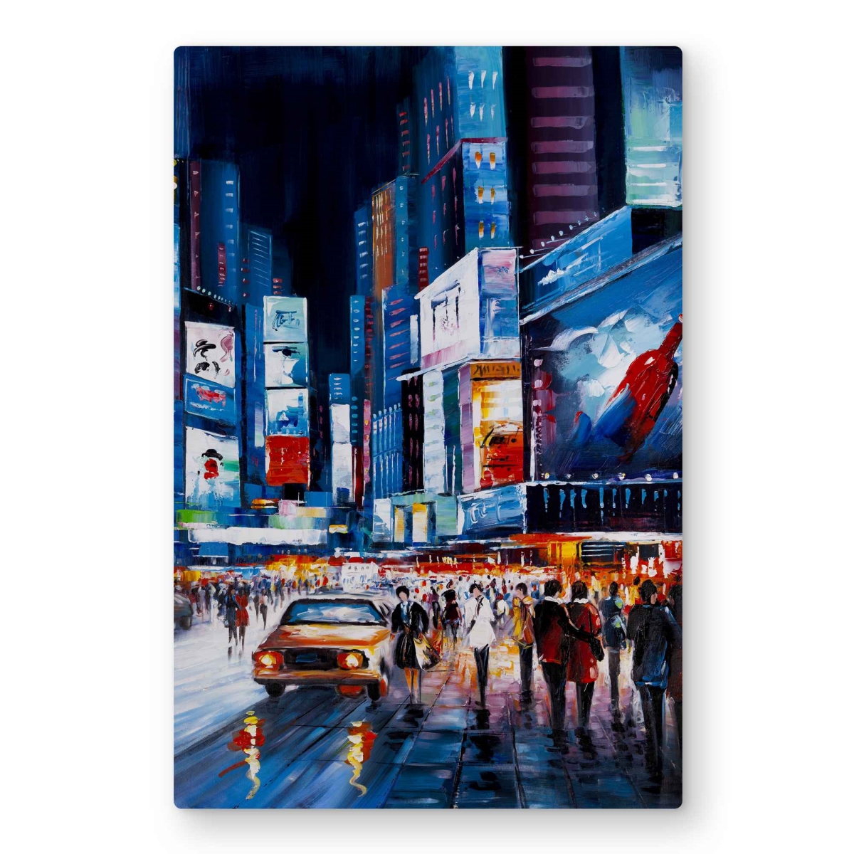 C1MP2030D568CG 20 x 30 in. Times Square Perspective - Car Cities Metal Print Wall Art - Decor
