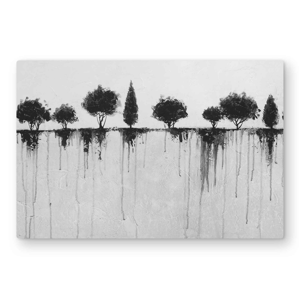C1MP2030DOLLJ2 20 x 30 in. Abstract Black Trees - Metal Print Bedroom Decor Wall Art - Home Art