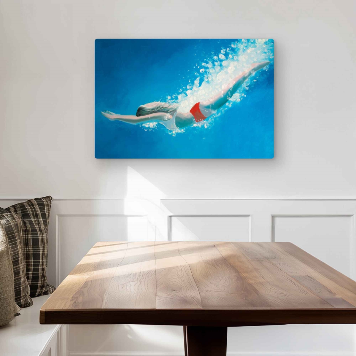 C1MP2030GXAYEI 20 x 30 in. Diving Jump - Marine Bathroom Metal Print Wall Art for Home Decor