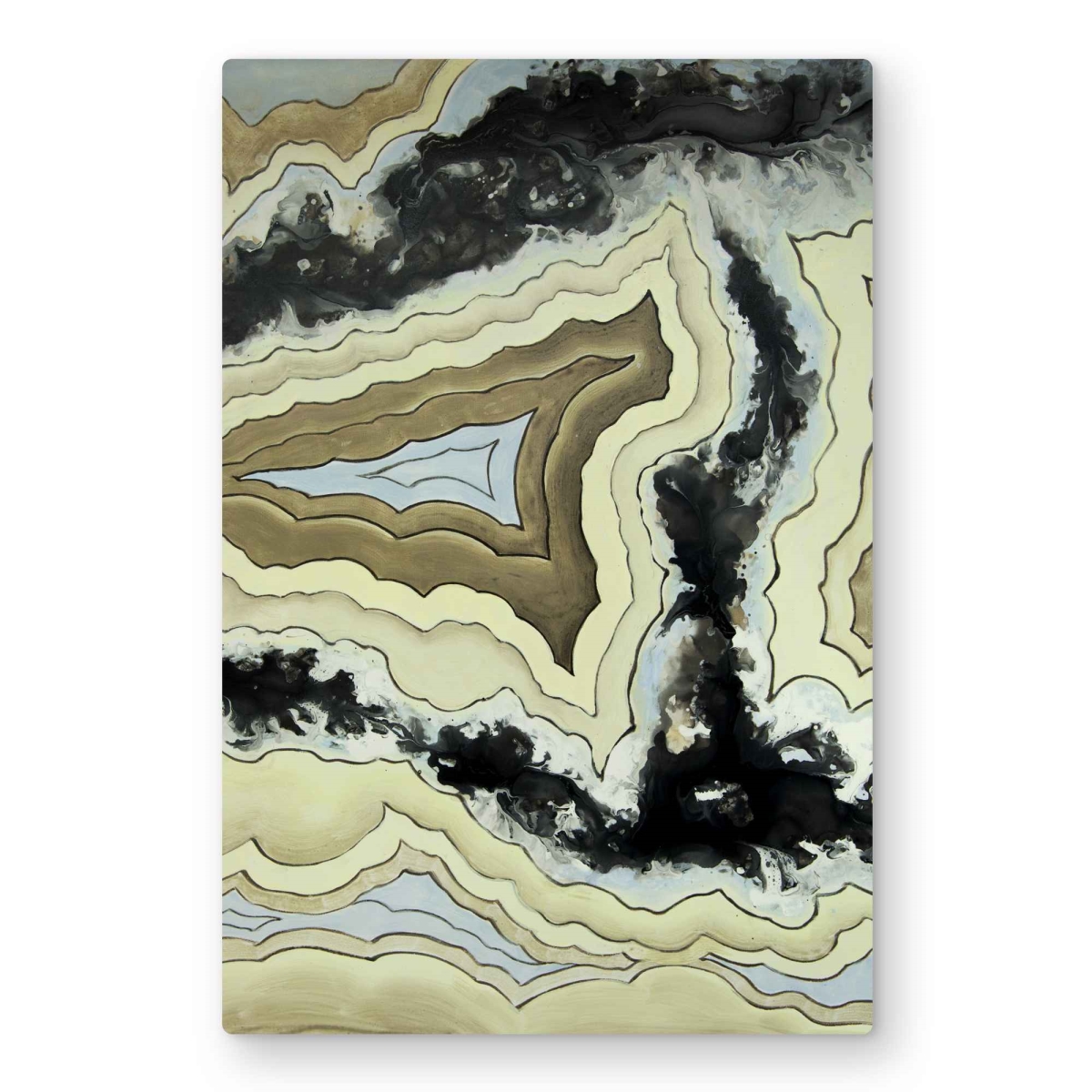C1MP2030H60CWI 20 x 30 in. Lace Agate - Office Beige Metal Print Wall Art for Stylish Home Decor