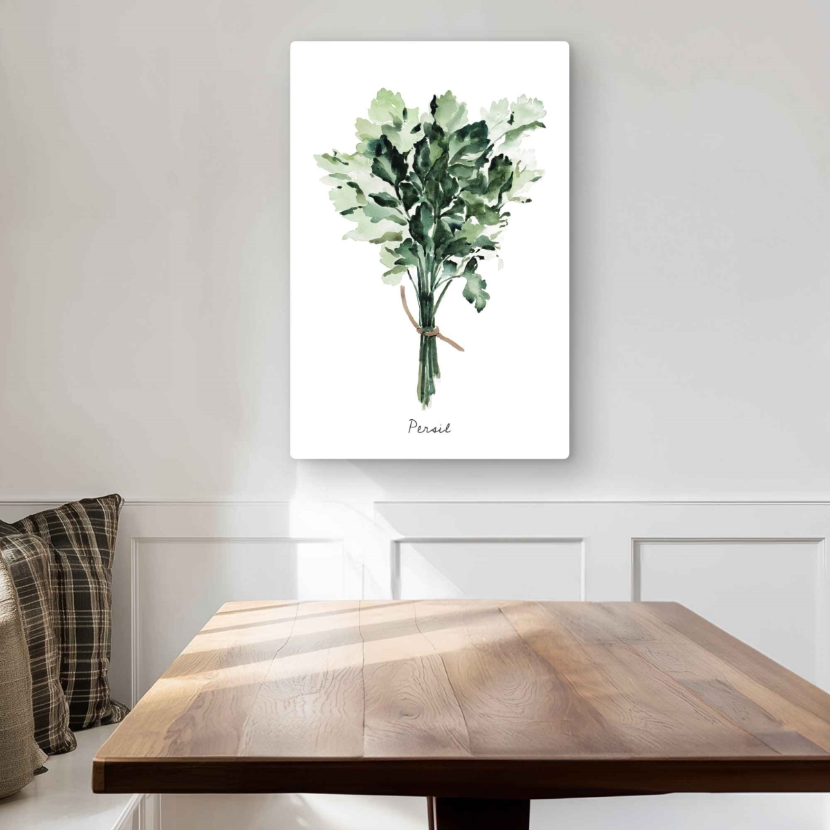 C1MP2030H7NW7Q 20 x 30 in. Tied Up Persil Bundle Wall Art - Leaves Green Metal Print Home Decor
