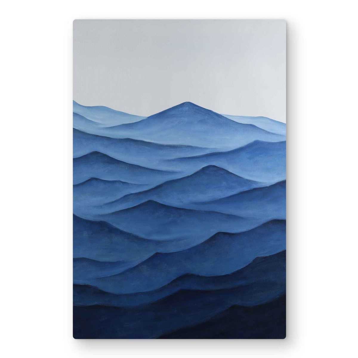 C1MP2030HDSSMC 20 x 30 in. Dark Calm Ocean Waves Wall Art - Coastal Bathroom Metal Print Decor