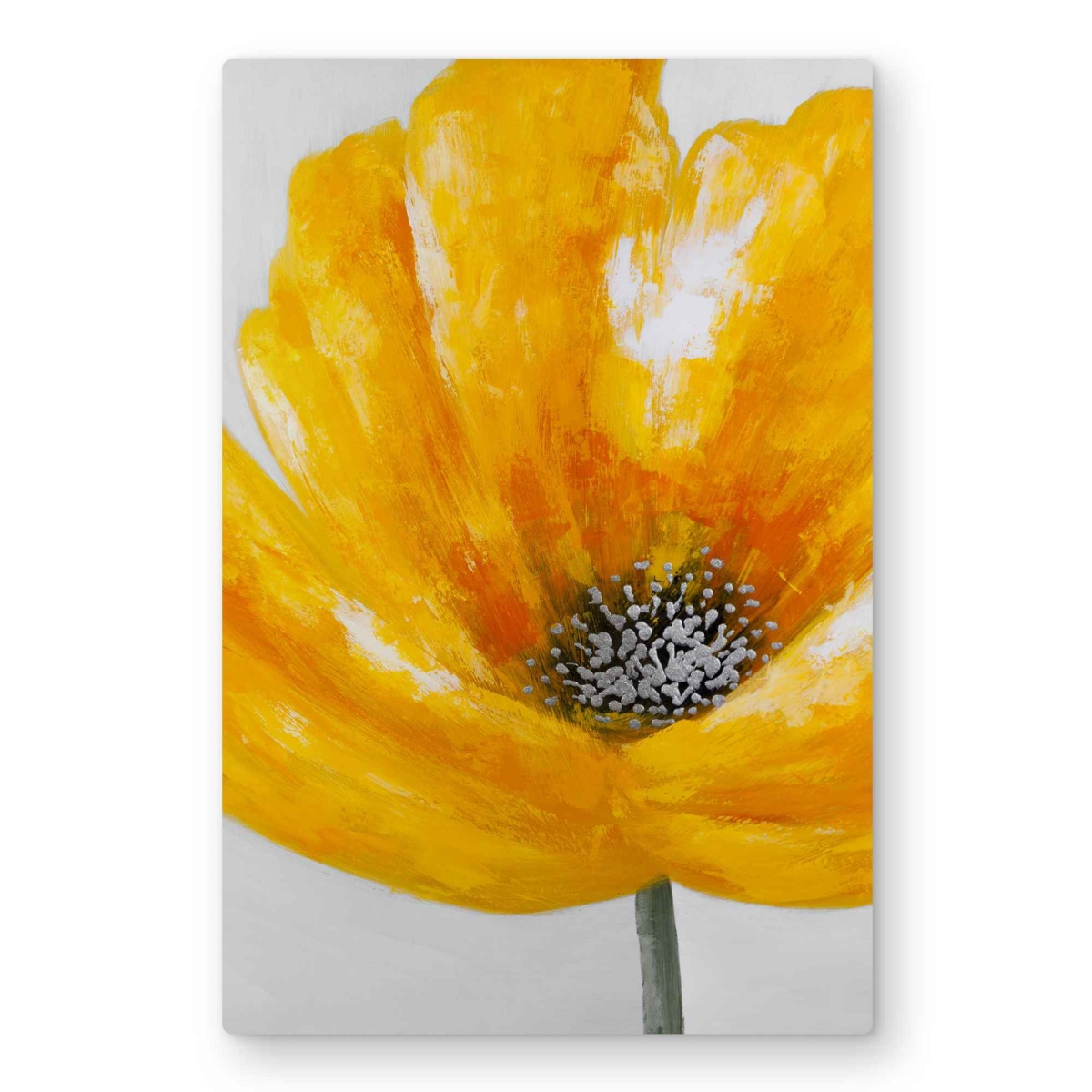 C1MP2030HM8Y7S 20 x 30 in. Beautiful Yellow Flower - Metal Print Wall Art for Bedroom Decor