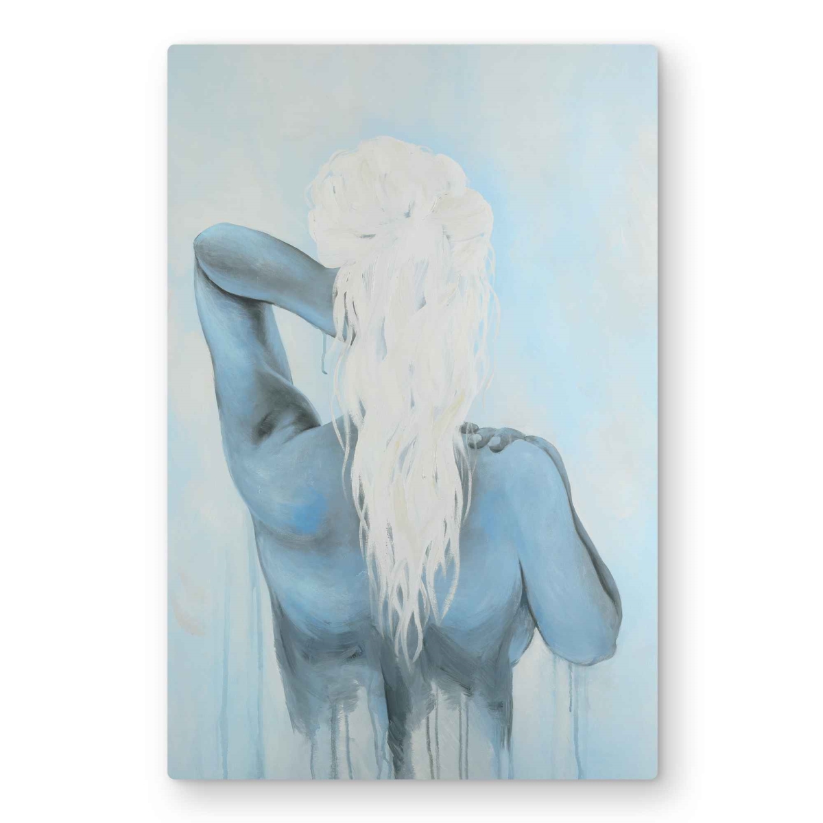 C1MP2030IFN89J 20 x 30 in. Dreamy Woman - Contemporary White Metal Print Wall Art for Home Decor