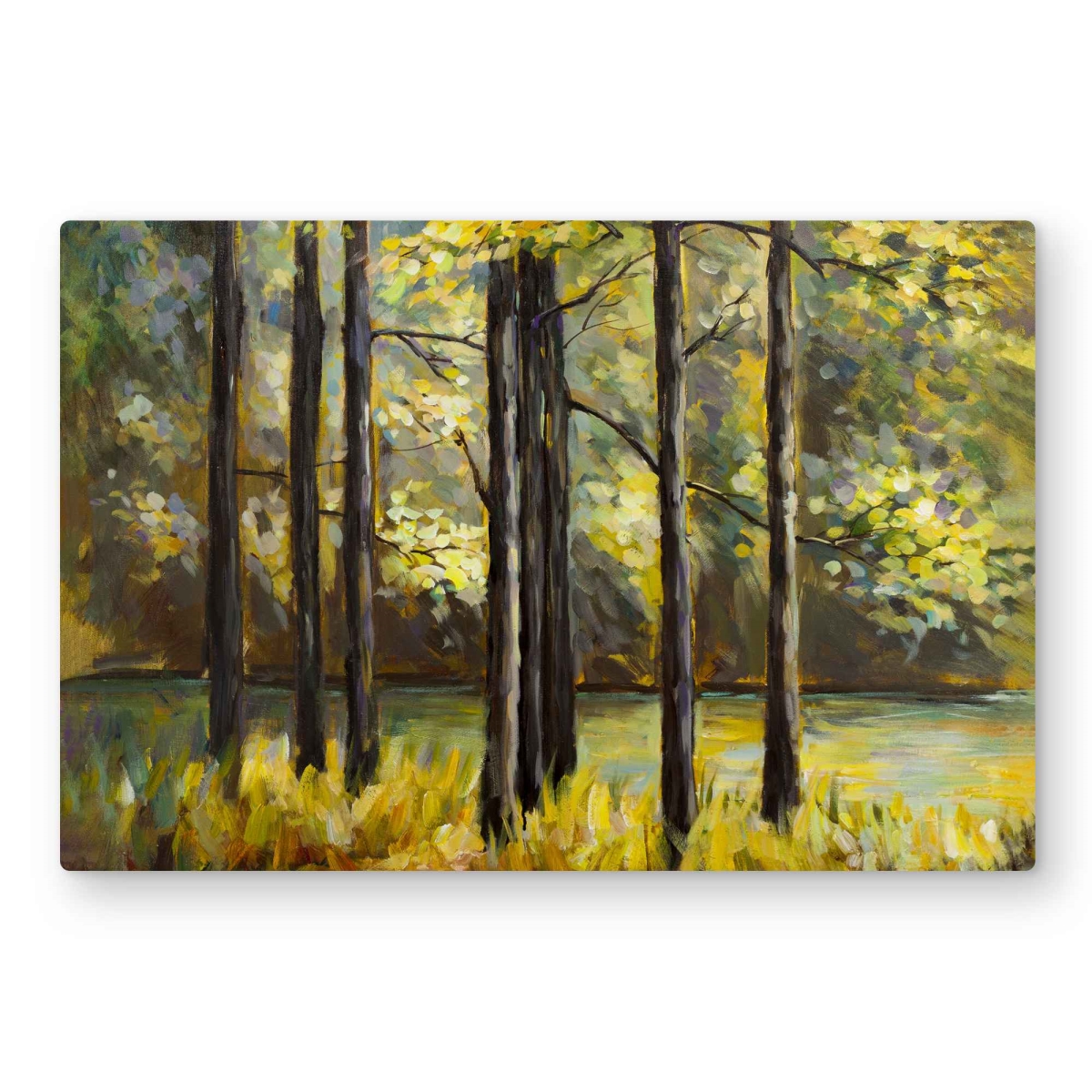 C1MP2030ILP7EY 20 x 30 in. Trees in the Middle of the Lake - Metal Print Wall Art for Home Decor