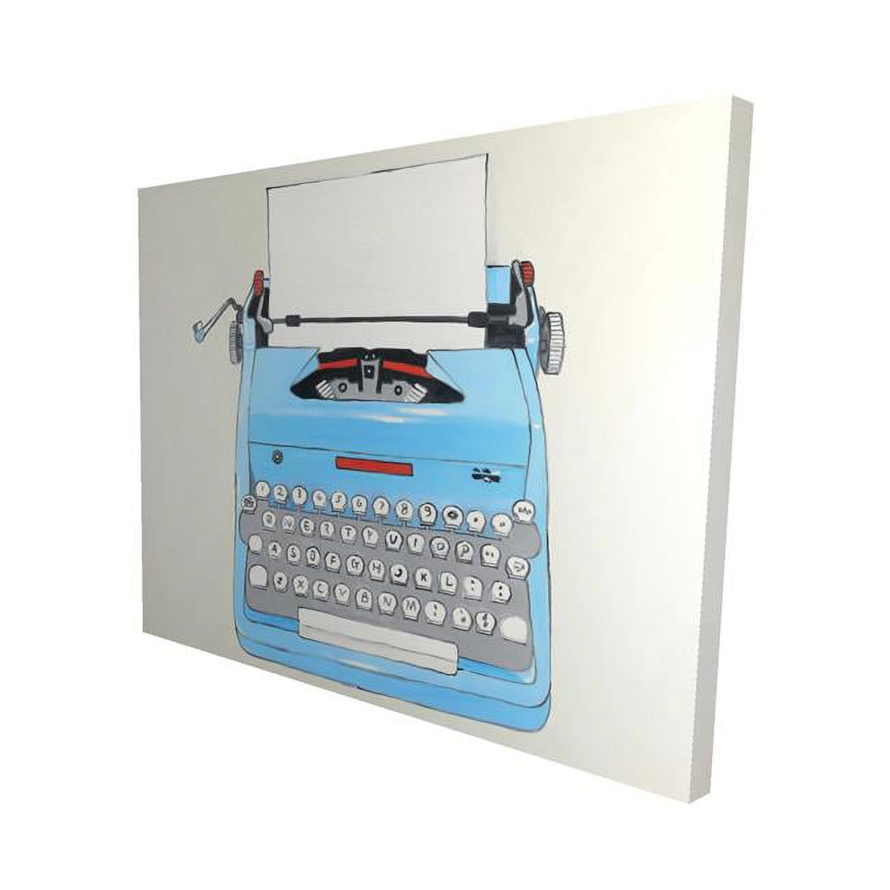 8 x 10 in. Blue Typewritter Machine-Print on Canvas