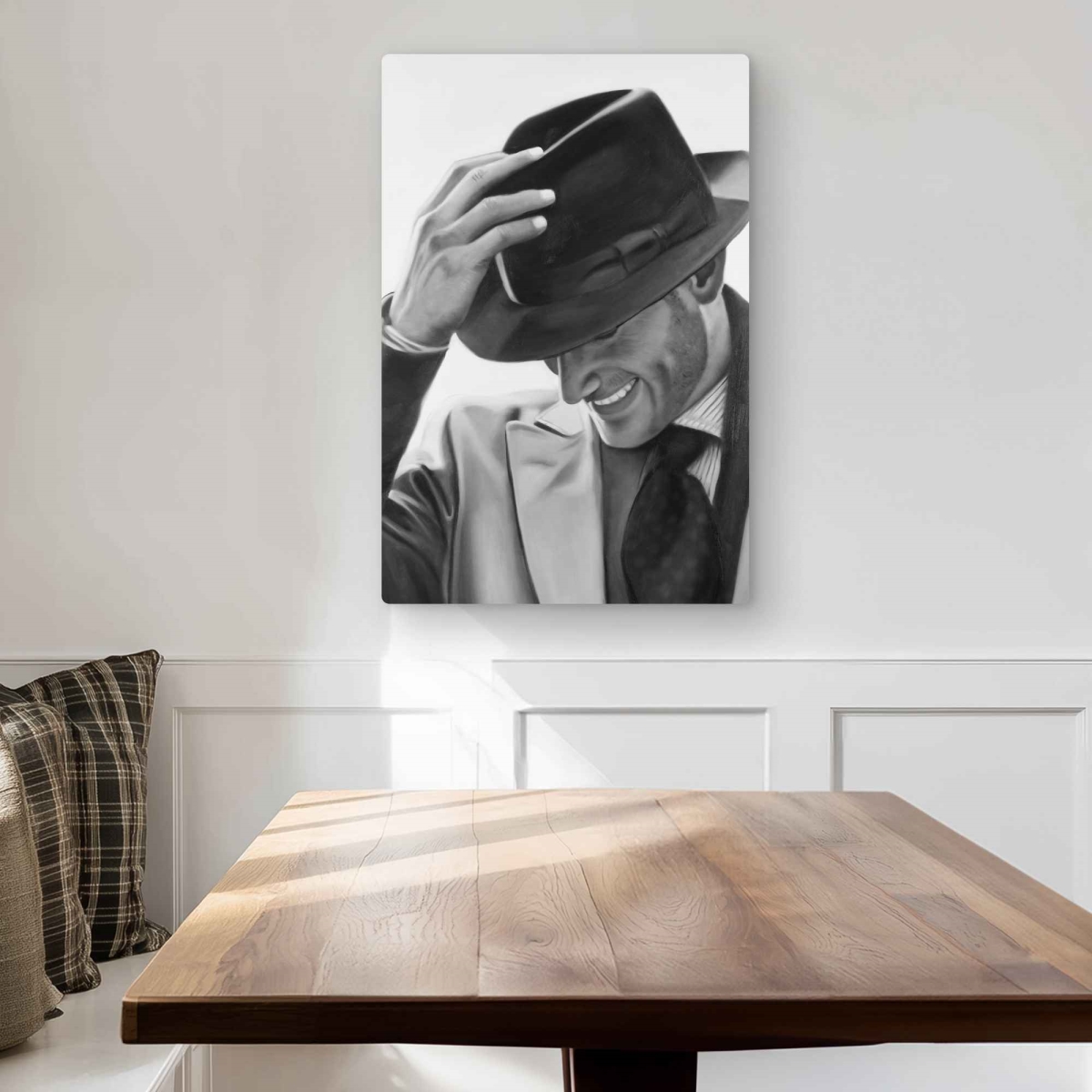 C1MP2030TBSM8R 20 x 30 in. Well-Dressed Man Metal Print Wall Art - Black & White Home Decor