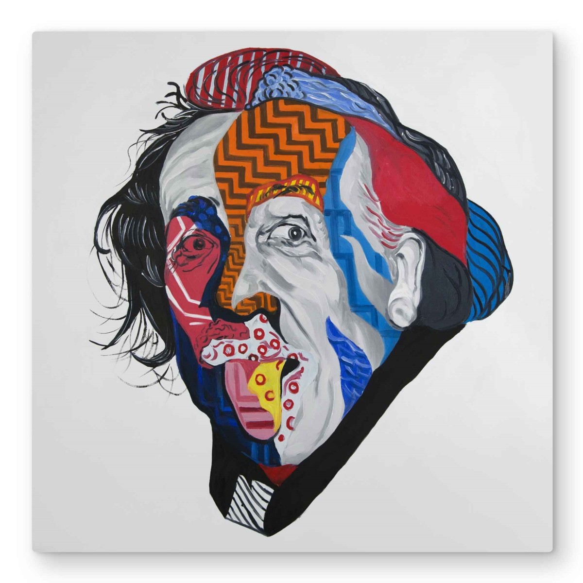 C1MP3232GSCM0E 32 x 32 in. Abstract Albert Einstein - Retro Metal Print Wall Art for Home Decor