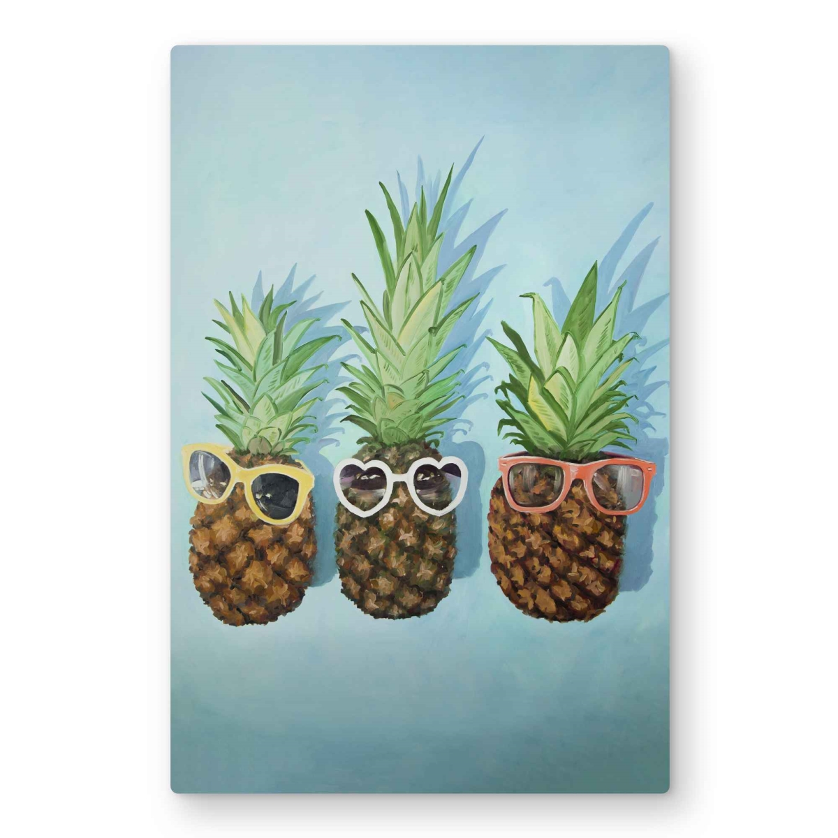 C1MP2030ZFEE6T 20 x 30 in. Summer Pineapples - Exotic Metal Print Wall Art for Home Decor