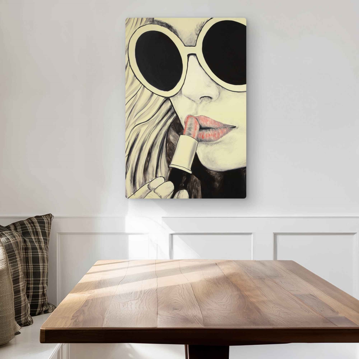 C1MP20302XSYRU 20 x 30 in. Pink Lips - Modern Beauty Metal Print Wall Art for Home Decor
