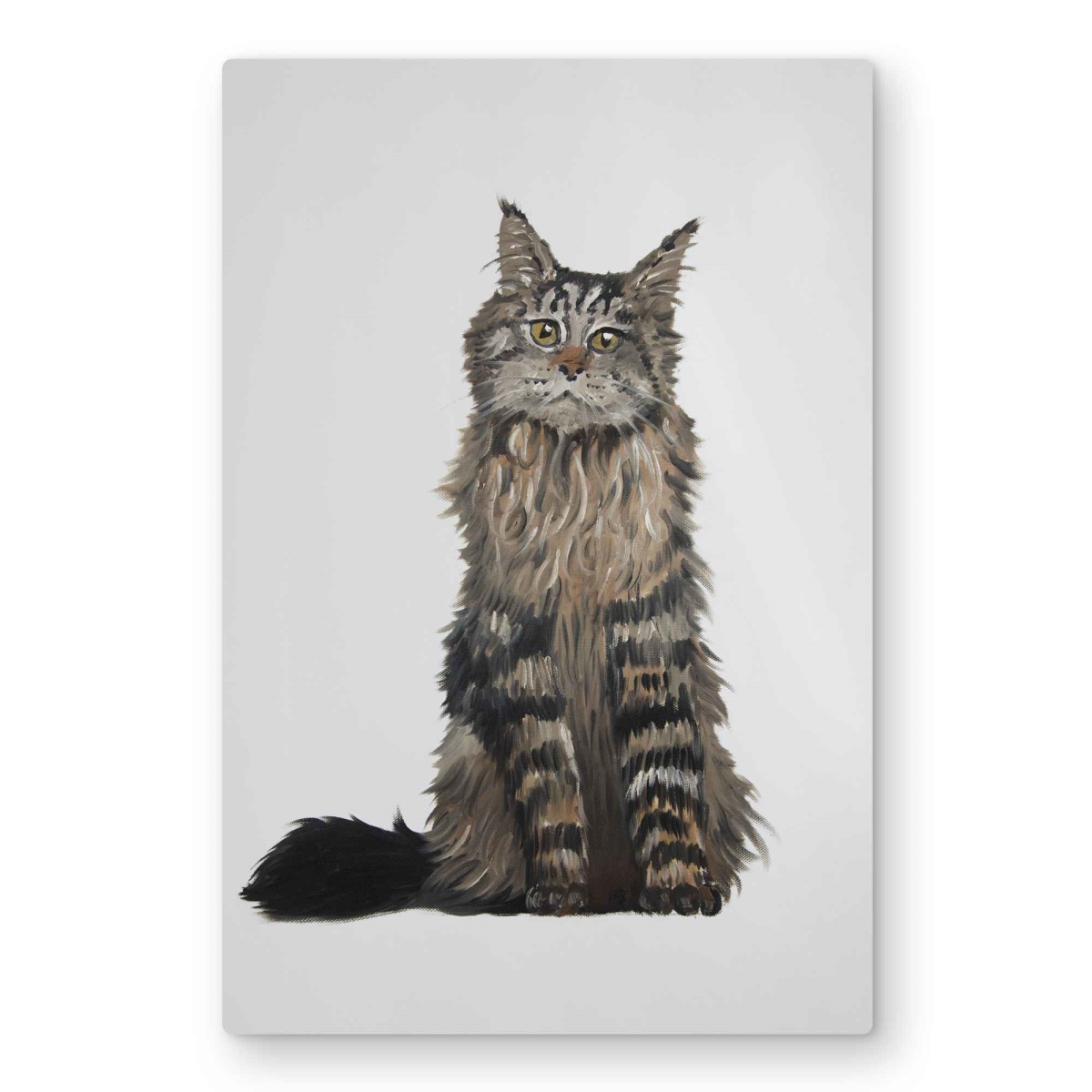 C1MP20302ZYDA6 20 x 30 in. Maine Coon Cat Metal Print Wall Art - Bedroom Feline Home Decor