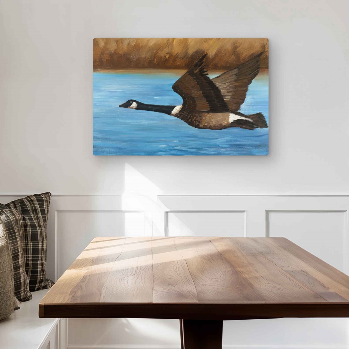 C1MP20308MF8GZ 20 x 30 in. Canada Goose Rustic Metal Print Wall Art - Man Cave Home Decor