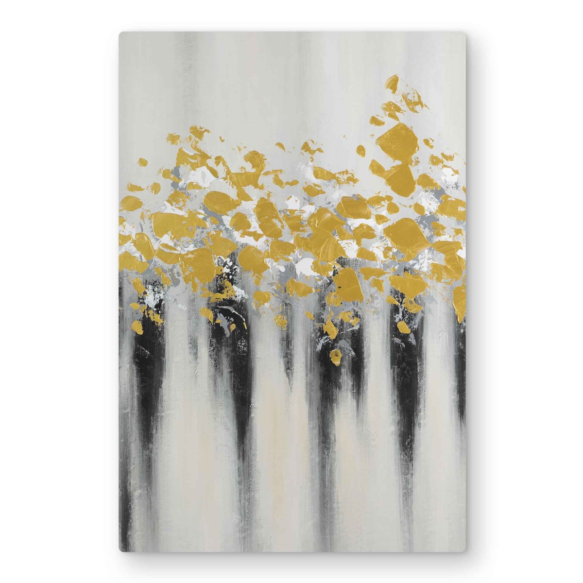 C1MP20308UMGMN 20 x 30 in. Small Golden Spots Wall Art - Abstract Gray Metal Print