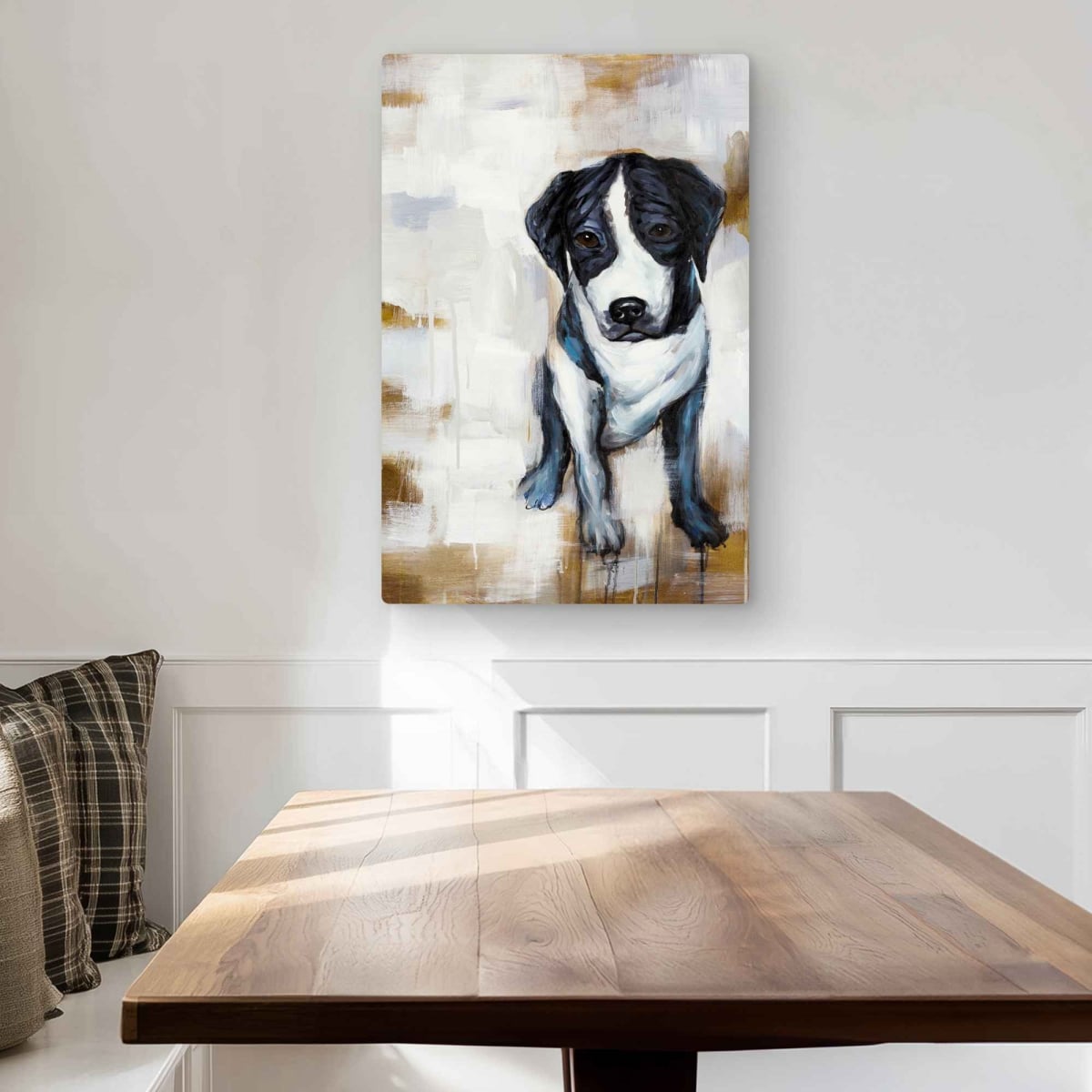 C1MP20305JYU4G 20 x 30 in. Sitting Dog - Industrial Metal Print Wall Art - Unique Art