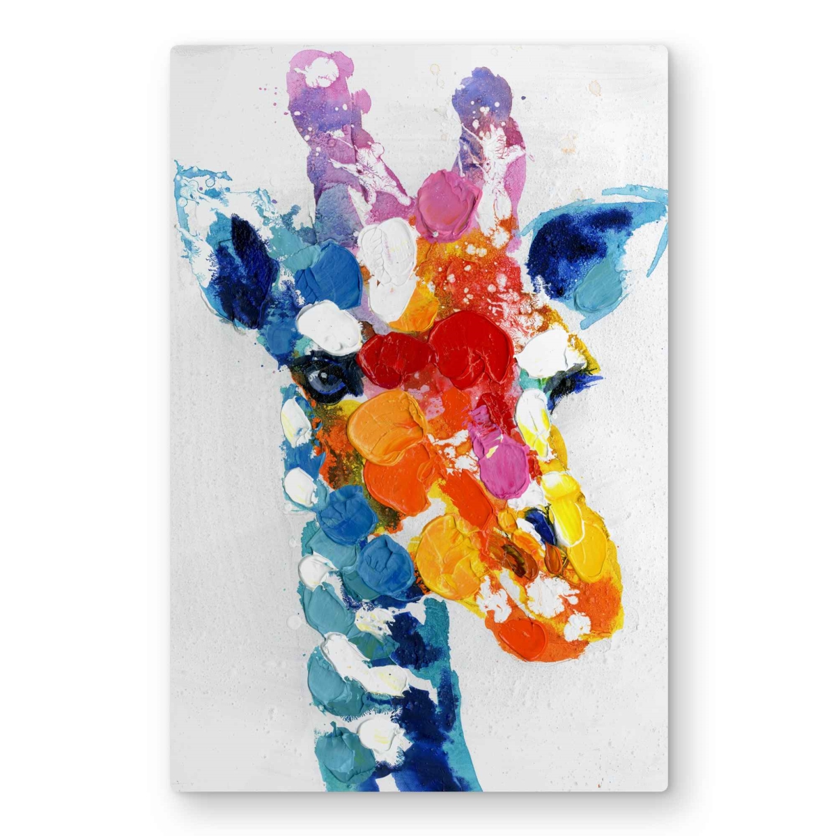 C1MP2030BABNJ3 20 x 30 in. Color Spotted Abstract Giraffe - Metal Print Wall Art for Home Decor