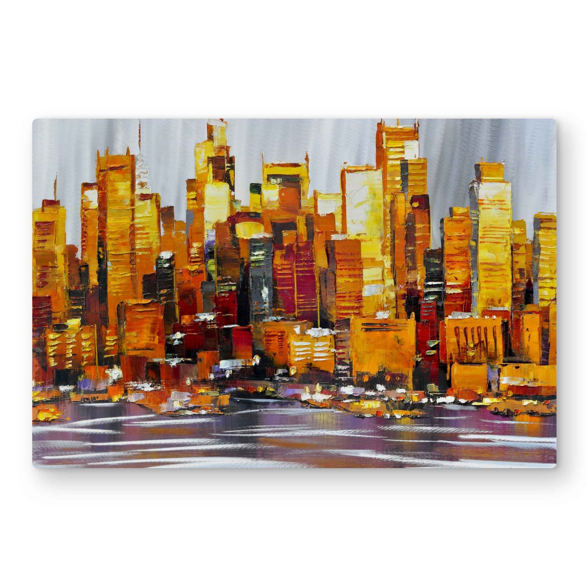 C1MP2030BJD5V4 20 x 30 in. Orange Buildings - Office Cities Metal Print Wall Art for Home Decor