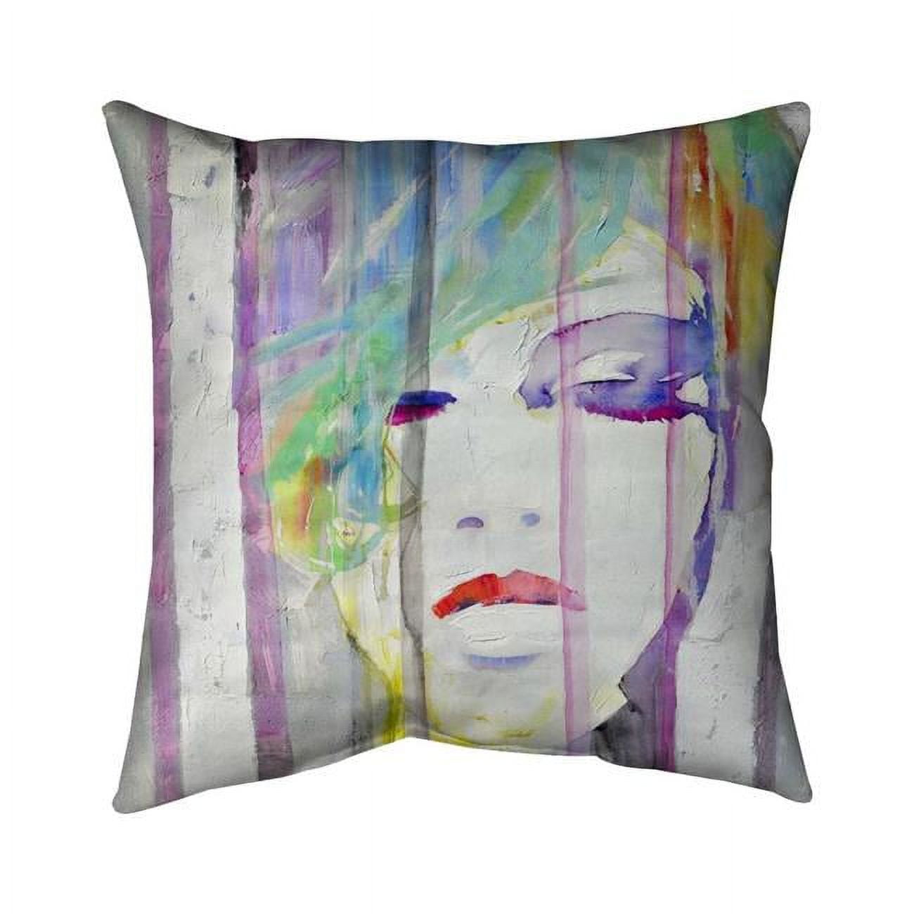 18 x 18 in. Abstract Colorful Portrait-Double Sided Print Indoor Pillow
