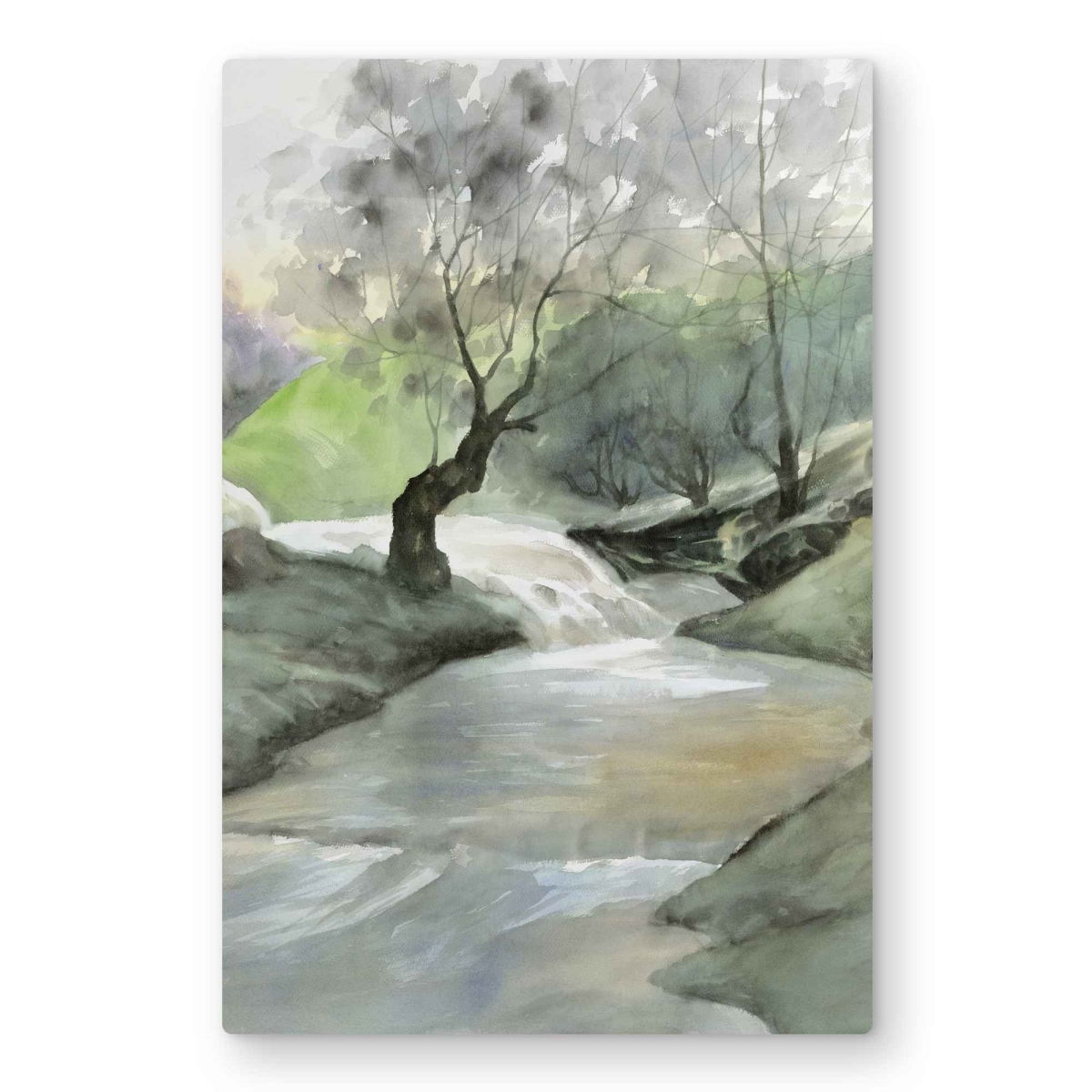 C1MP2030CK0YKR 20 x 30 in. Oasis of Relaxation - Green Metal Print Wall Art for Home Decor