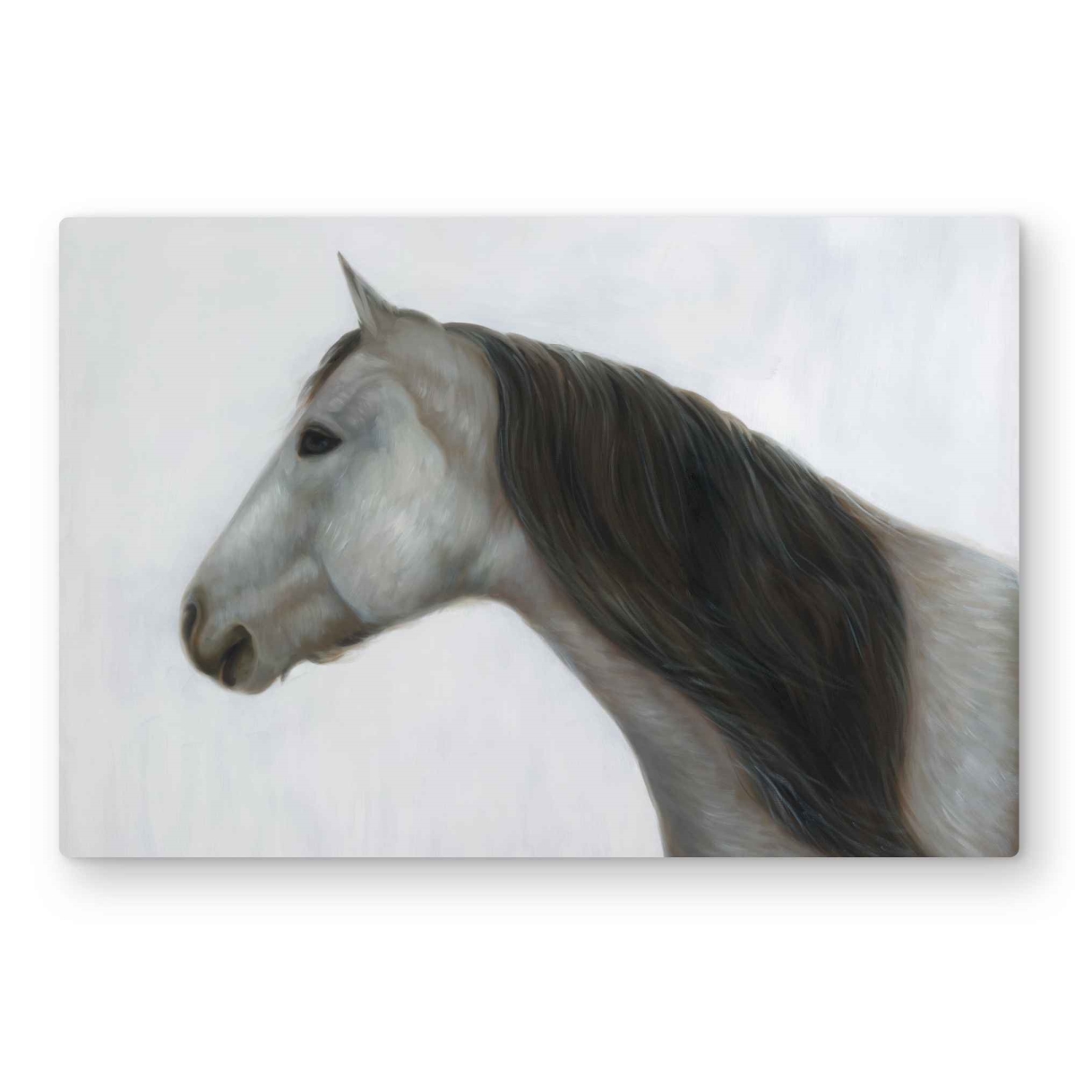 C1MP2030CNWRT0 20 x 30 in. Winter Horse - Animals Farmhouse Metal Print Wall Art - Home Decor