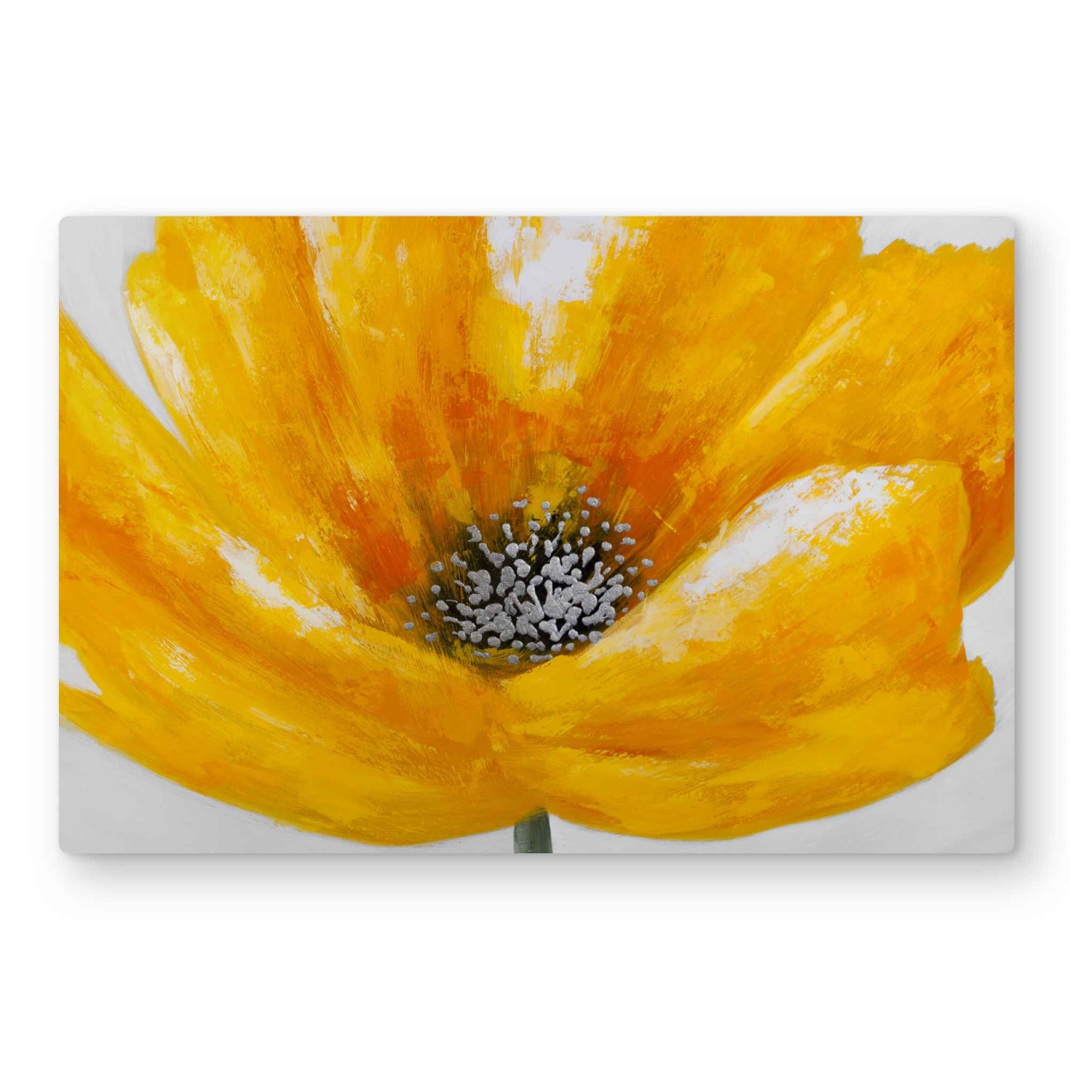 C1MP2030G7ISW2 20 x 30 in. Beautiful Yellow Flower Metal Print Wall Art - Floral Home Decor