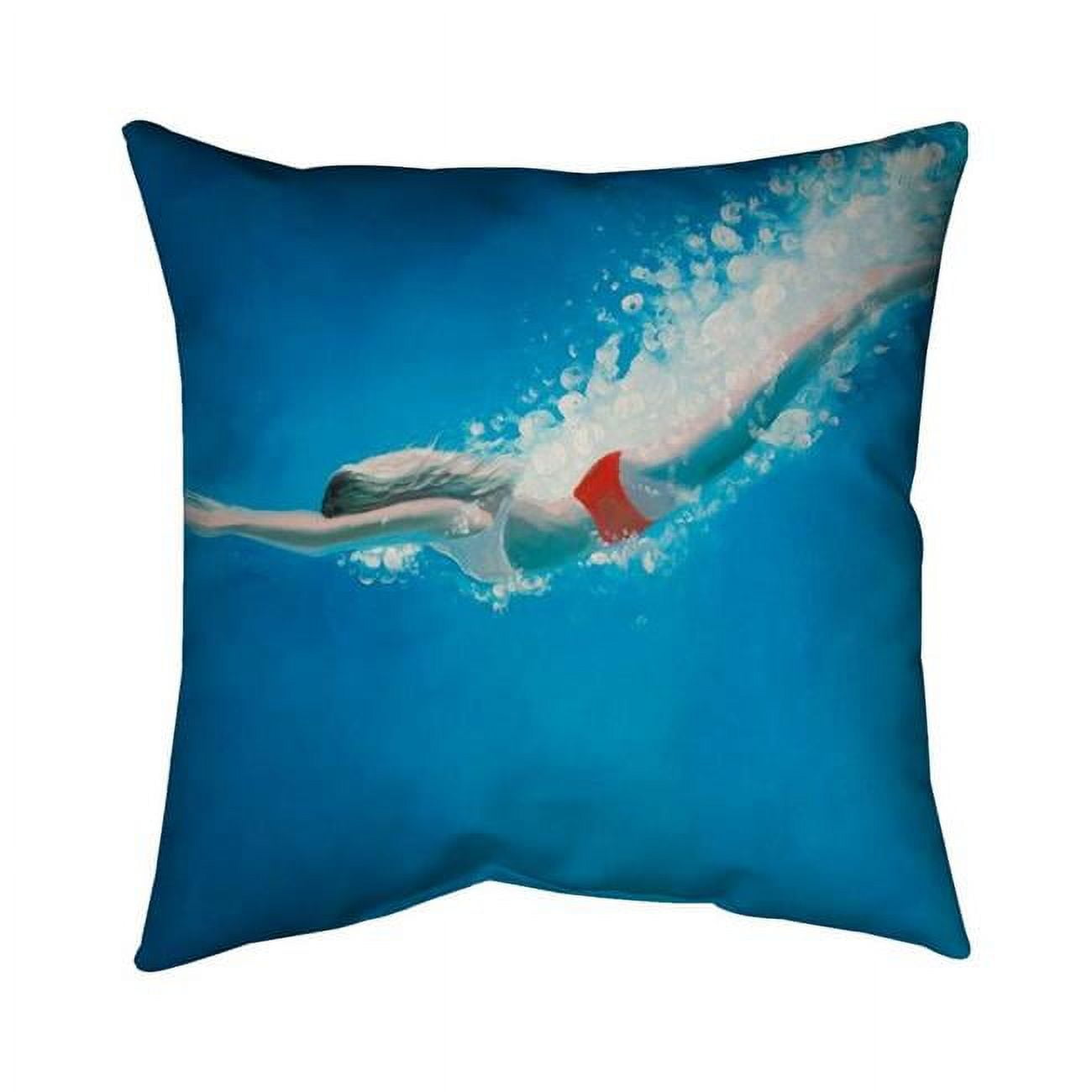18 x 18 in. Diving Jump-Double Sided Print Indoor Pillow