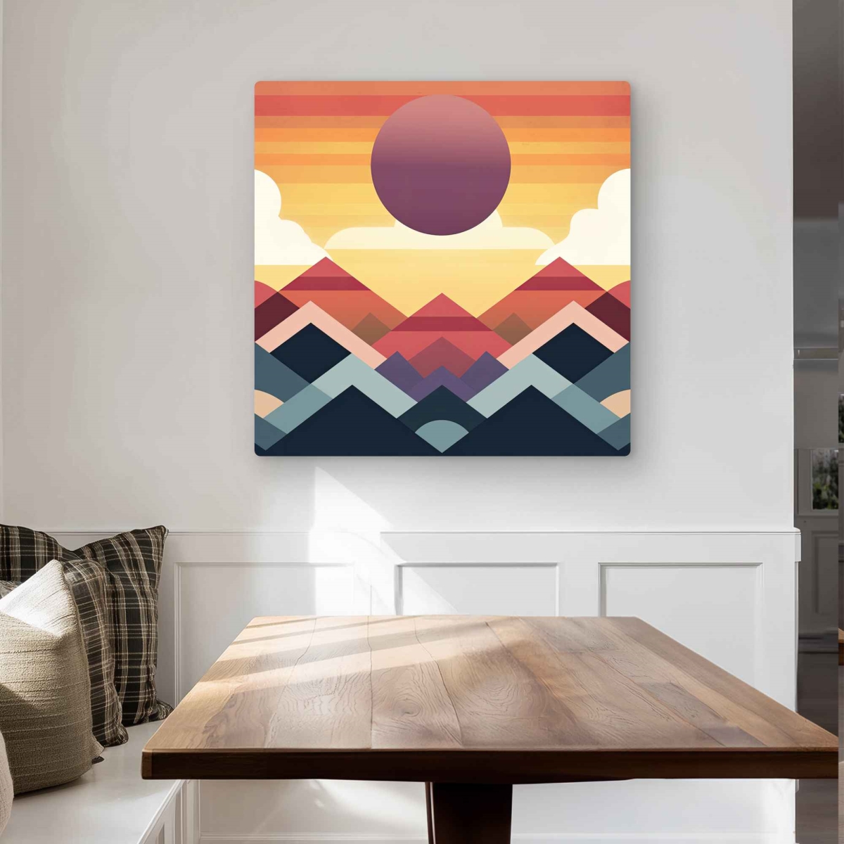 C1MP3232BJAAQ1 32 x 32 in. Peace Mountain Wall Art - Patterns Illustrative Metal Print