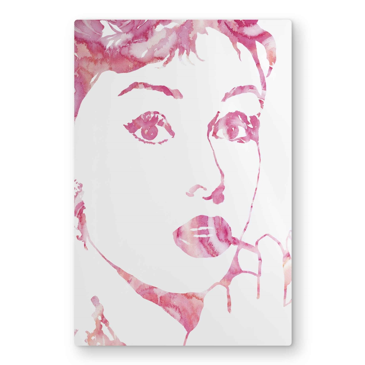 C1MP2030K8Z94Q 20 x 30 in. Glamor Audrey Hepburn Metal Print Wall Art - Living Room Decor