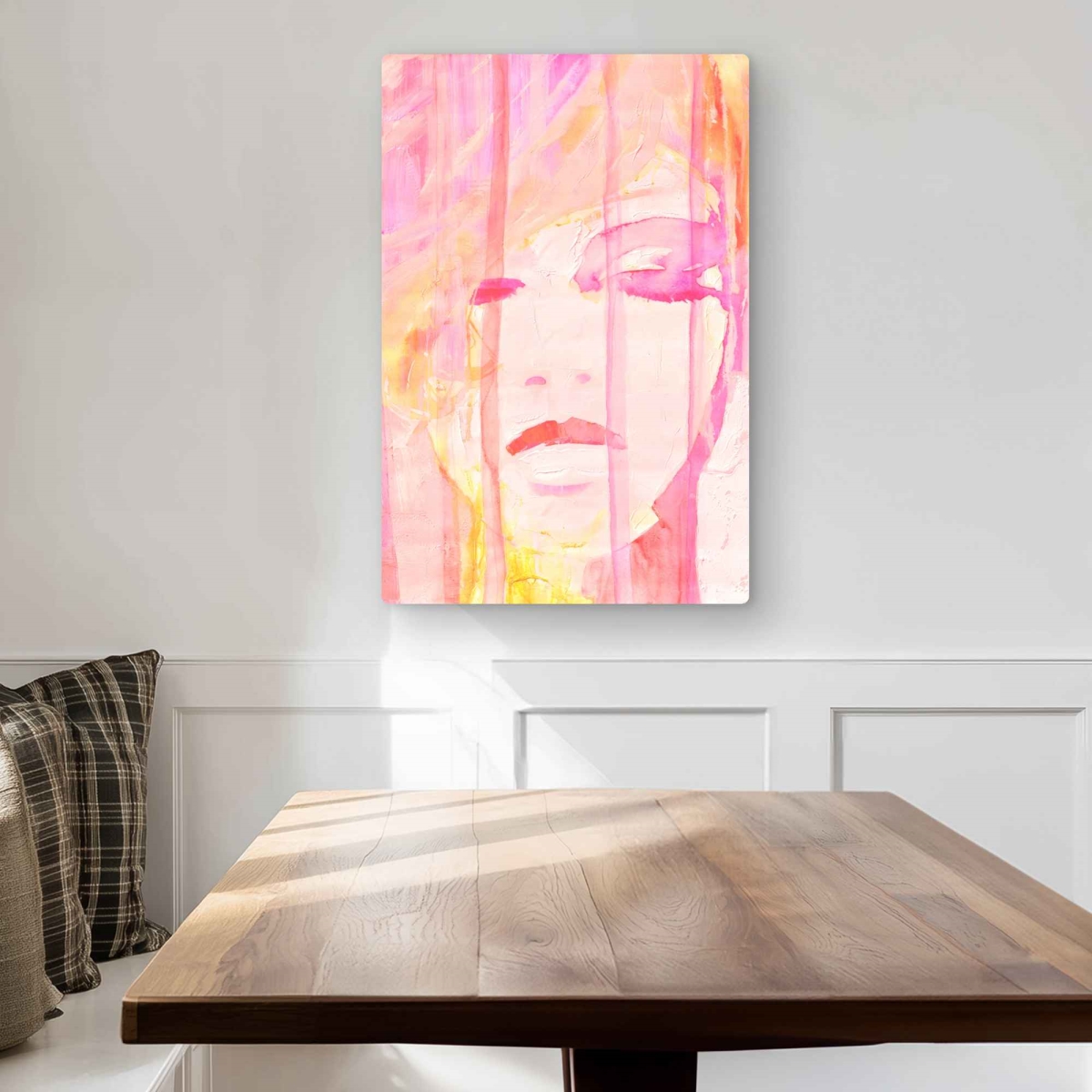 C1MP2030PC22E0 20 x 30 in. Abstract Portrait Feminine Wall Art - Modern Figurative Metal Print