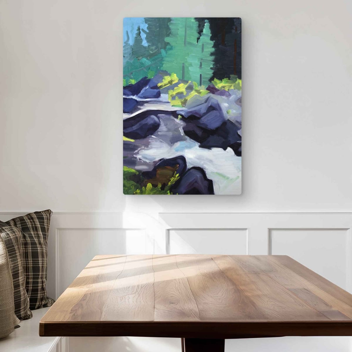C1MP2030SQBER0 20 x 30 in. Beautiful Waterfall Wall Art - Waves Contemporary Metal Print