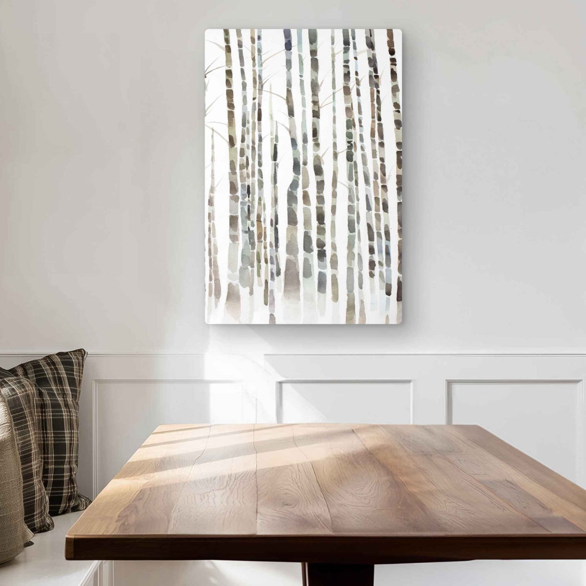 C1MP2030STUBJU 20 x 30 in. Birch Trees Forest - White Bedroom Metal Print Wall Art - Home Decor