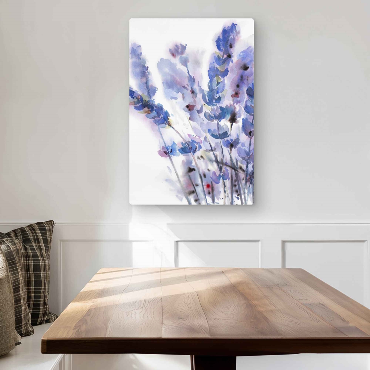 C1MP2030STUYO2 20 x 30 in. Watercolor Lavender Flowers Wall Art - Farmhouse Floral Metal Print