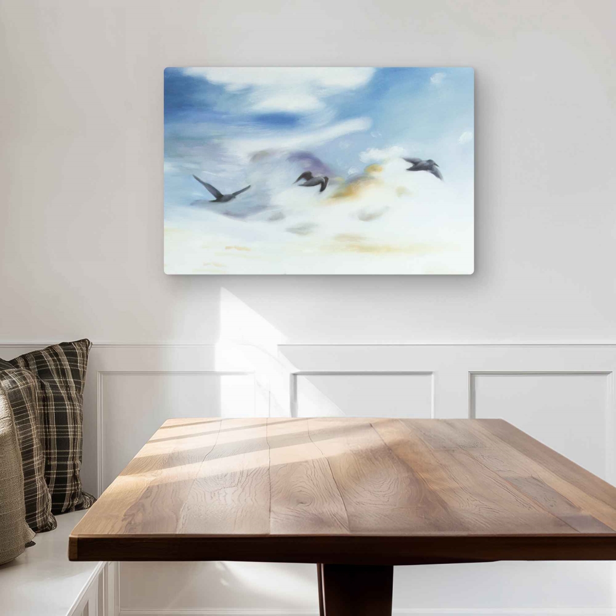 C1MP2030YU2AN7 20 x 30 in. Birds in the Sky - Metal Print Wall Art for Bird-Themed Bedroom Decor