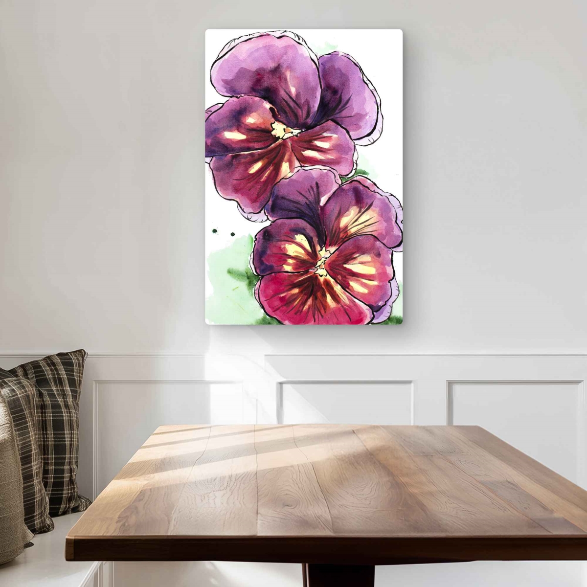 C1MP2030WUFUK7 20 x 30 in. Two Blossoming Orchid Metal Print Wall Art - Pink Floral Home Decor