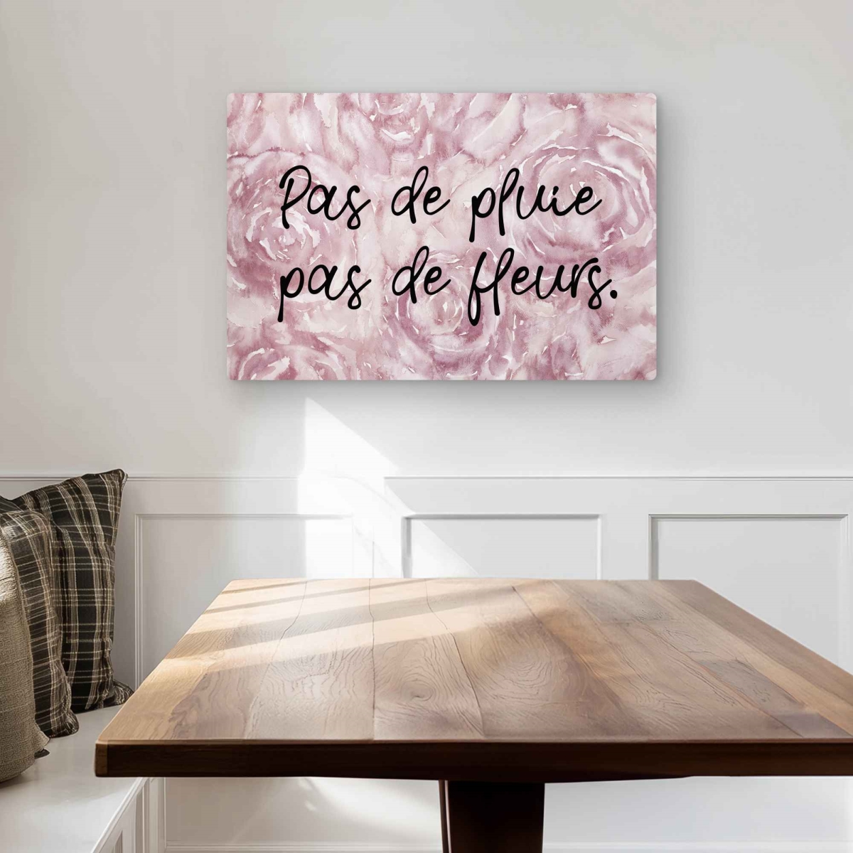 C1MP2030WX49ZB 20 x 30 in. Pas De Pluie Pas De Fleurs Wall Art - Romantic Bedroom Metal Print