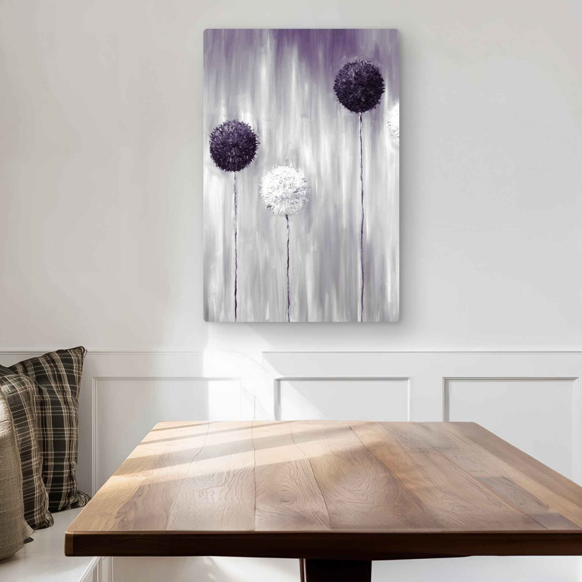 C1MP203028A0J8 20 x 30 in. Purple Allium Flowers Metal Print Wall Art - Floral Home Decor