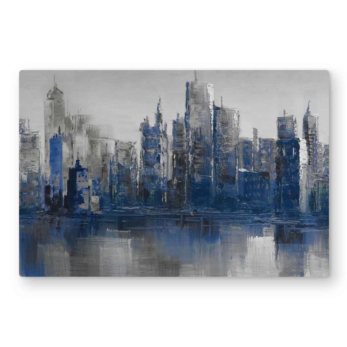 C1MP20300V3ZC3 20 x 30 in. Melancholy City Wall Art - Modern Livingroom Metal Print