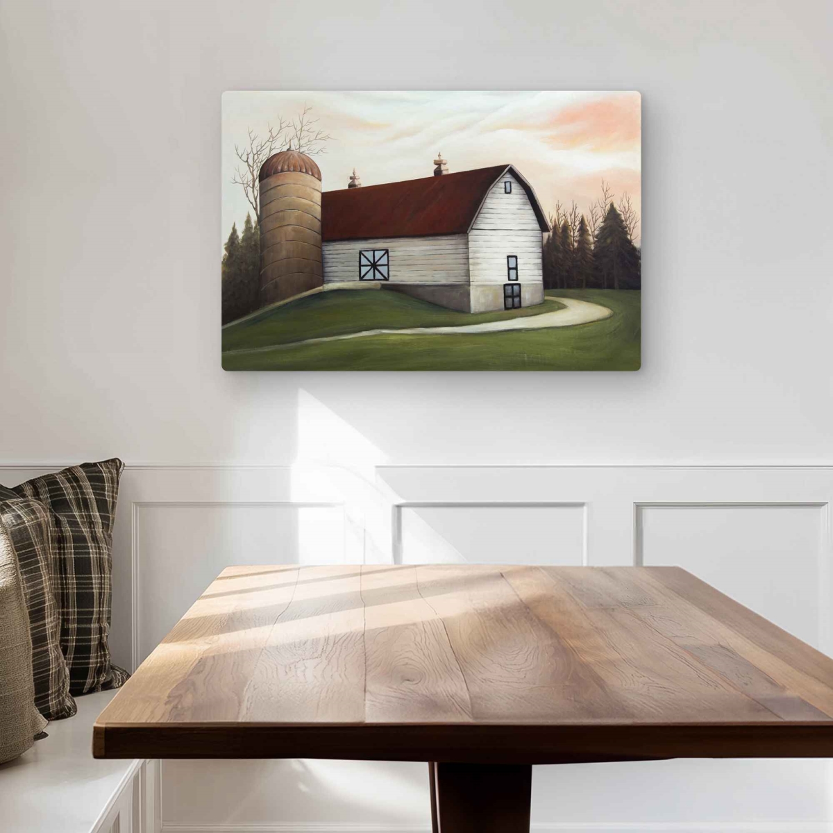 C1MP2030D6BPWL 20 x 30 in. White Barn Wall Art - Architecture Farmhouse Metal Print