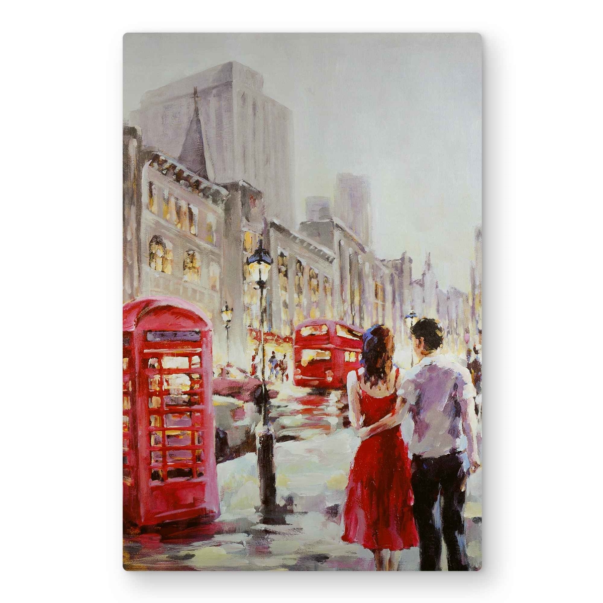 C1MP20309ZX525 20 x 30 in. Couple Walking - Woman Bedroom Metal Print Wall Art for Home Decor